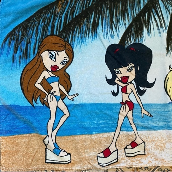 Bratz Dolls 2004 Beach Scene Beach Towel 27”x54” - Picture 2 of 9